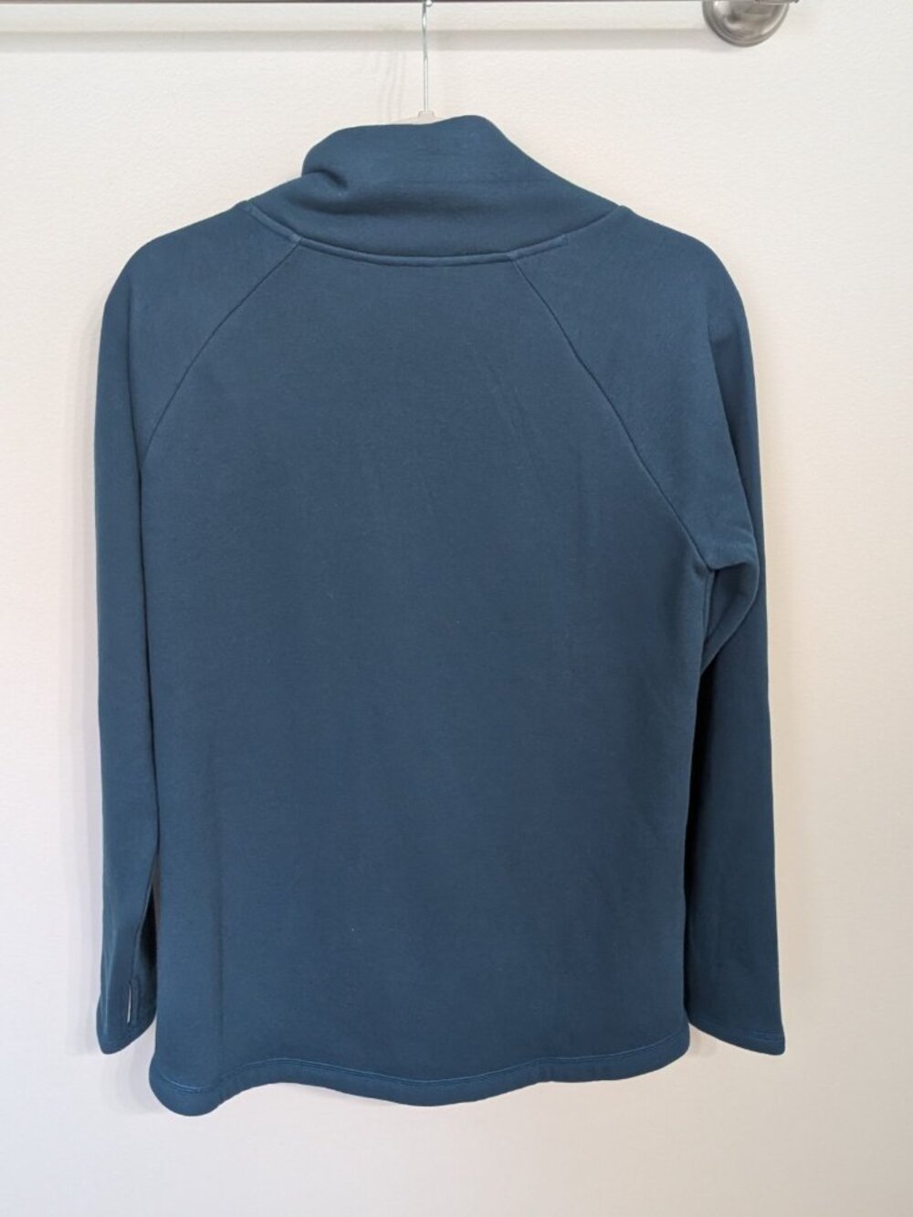 ATHLETA Sweatshirt Teal Cozy Karma Asym Pullover Long Sleeve Women's Size M - Picture 4 of 10